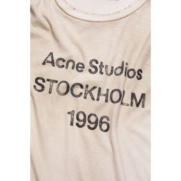 ACNE Studios 1996 Logo T-Shirt Dusty White Size 2XL Free Shipping Included - Picture 3 of 3